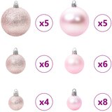  Umjetno prethodno osvijetljeno božićno drvce s kuglicama Zelena | shoptok.hr