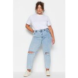 Trendyol Curve Plus Size Jeans - Blue - Mom Cijene