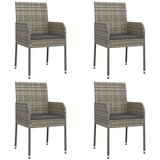  5-dijelni vrtni blagovaonski set sivi od poliratana Siva Dužina stola 90 cm | Shoptok.si