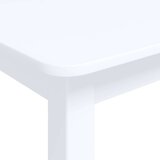  Blagovaonski stol bijeli 114 x 71 x 75 cm od drva kaučukovca | shoptok.hr