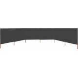  Vjetrobran sa 6 panela od tkanine 800 x 120 cm antracit | shoptok.hr