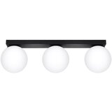 Nice Lamps Črna stropna svetilka s steklenim senčnikom ø 12 cm Umerta – Cene