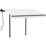  Tenda na ručno uvlačenje s LED svjetlima 3 x 2 5 m krem | shoptok.hr