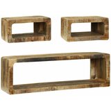  Set TV komoda s policom 3 pcs Smeđa Čvrsto drvo manga | shoptok.hr