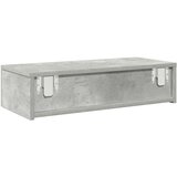 vidaXL Stenska polica s predali betonsko siv 60x26,5x15 cm inž. les | Shoptok.si
