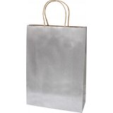  Vrečka darilna eko jumbo 31x42x11 promocija - srebrna Cene
