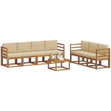  Set vanjskih sofa s jastukom 8 pcs Prirodna i bež | shoptok.hr