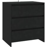  Komoda crna 70 x 41 x 75 cm od konstruiranog drva | shoptok.hr
