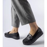 Gemre Black wedge buckle moccasins Lionella | Shoptok.si
