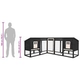  Vanjska kućica za zečeve sivo-bijela od masivne jelovine | shoptok.hr