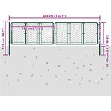  Vrtna vrata Čelik 400x125 cm Zelena | shoptok.hr
