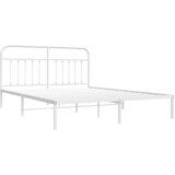  Metalni okvir za krevet s uzglavljem bijeli 180x200 cm | shoptok.hr