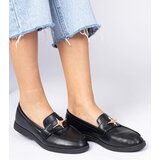 D/CEO marka niezdefiniowana Black women's moccasins with gold decoration Senna | ePonuda.com