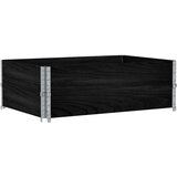 Maison Chic Vrtno korito - Greda - Cvetlični Lonec črno 120x80 cm trdna borovina, (21790090) | Shoptok.si