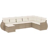  8-dijelni set vrtnih sofa od poliratana s jastucima bež | shoptok.hr