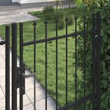  Vrata za ogradu BOXTEL jedna vrata s šiljcima na vrhu čelik 1x1,5 m crna | Eponuda.com