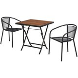 Gardenson SET ZA BALKON DELOS les, kovina barve grafita | Shoptok.si