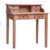  Pisaći stol s ladicama 90 x 50 x 101 cm masivno drvo mahagonija | shoptok.hr