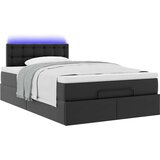 vidaXL Otomanski okvir kreveta s madracem crni 120x200cm umjetna koža | shoptok.hr
