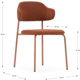 Marckeric Jedilni stoli v barvi terakote v kompletu 4 ks Adriel – | Shoptok.si