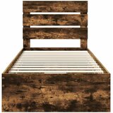  Krevetna konstrukcija s ladicama Dimljeni hrast 100 x 200 cm Smeđa 206 x 102 x 100 cm | Shoptok.si