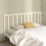 Maison Chic posteljno vzglavje - vzglavna omarica - nočna omarica belo 206x4x100 cm trdna borovina, (21705642) | Shoptok.si