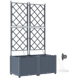  Vrtna saksija 2 pcs Svijetlo siva 80 x 40 x 142 cm Plastika | Eponuda.com