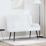 SOFA za dvije osobe Bijela 115 x 61 x 87 cm Tkanina Cijene