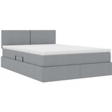  Krevet S LED lampica Svijetlo siva 140 x 190 cm tkanina | shoptok.hr