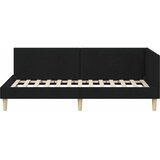  Kutni okvir kreveta Crna 80 cm x 200 cm Tkanina i šperploča | shoptok.hr