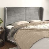  Uzglavlje s ušima svjetlosivo 203x23x118/128 cm baršunasto | shoptok.hr