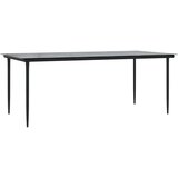  9-dijelni vrtni blagovaonski set s jastucima crni od poliratana | shoptok.hr