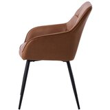 Unique Furniture Smeđe blagovaonske stolice u setu s naslonima za ruke 2 kom od umjetne kože Nolan Square – | shoptok.hr