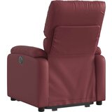  Naslonjač na podizanje od umjetne kože crvena boja vina | shoptok.hr