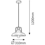 Rabalux kyle visilica E27 max60W braon industrijska rasveta | Eponuda.com