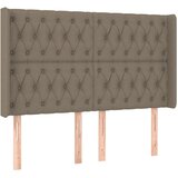  box spring s madracem LED smeđesivi 160x200 cm tkanina | shoptok.hr