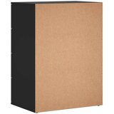 vidaXL Komoda črna 60x39x80 cm inženirski les | Shoptok.si