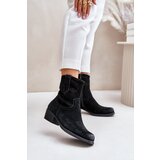Sergio Leone Women's Suede Cowboy Ankle Boots With Low Heel Insulated | shoptok.hr