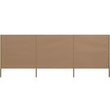 vidaXL 3-panelni vetrobran tkanina 400x80 cm taupe Cene