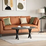 Furnova Noge kavne mize v obliki črke X 2 kosa črna 38x(42-43) cm jeklo, (21913059) | Shoptok.si