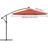  Zamjenska tkanina za konzolni suncobran 300 cm terakota | Eponuda.com