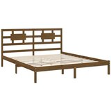  Posteljni okvir medeno rjav iz trdnega lesa 200x200 cm, (20646220) | Shoptok.si
