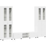 Set TV komoda s ladicama s policom Bijelo Konstruirano drvo | shoptok.hr