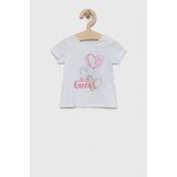 Guess Kratka majica za dojenčka bela barva | Shoptok.si