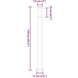  Stupić za zidne lampe 3 kom 110 cm od nehrđajućeg čelika IP44 | shoptok.hr