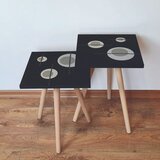 Hanah home 2Shp65 - black blackbeigegrey nesting table (2 pieces) | ePonuda.com