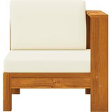  Srednja sofa s 1 naslonom za ruke krem bijela bagremovo drvo | shoptok.hr