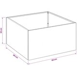  Vrtna saksija Crna 60 x 60 x 30 cm Čelična vrata - Crna 60 x 60 x 30 cm 1 | shoptok.hr