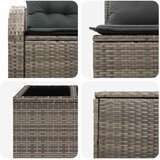  Set sofe 6 kom. Siva i tamno siva Poli Rattan i čelik | shoptok.hr