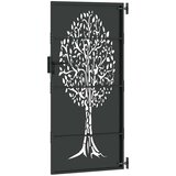  Vrtna vrata Crna 85 x 175 cm Čelik s praškastim premazom | shoptok.hr